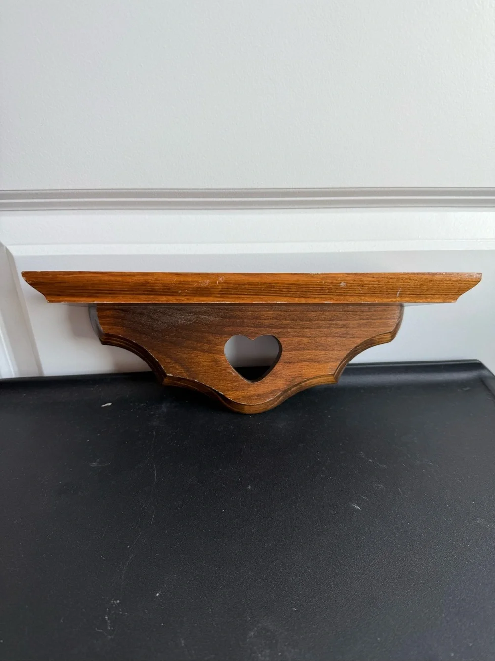 Cottagecore Wooden Heart Accent Wall Shelf - Brown